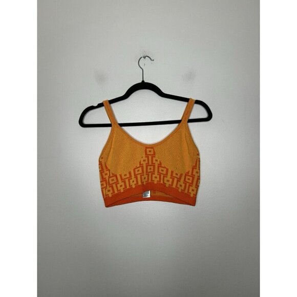 Zara Women's Limitless Contour Collection Orange Seamless Crop Top Size M-L - Picture 1 of 9